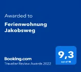Booking Award 2022 Ferienwohnung am Jakobsweg