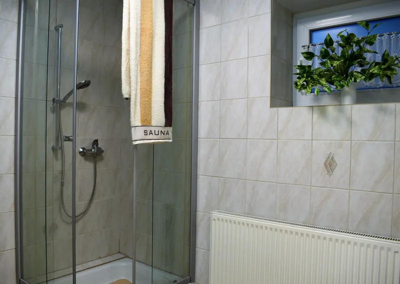 Ferienwohnungen am Jakobsweg - Badezimmer Dusche